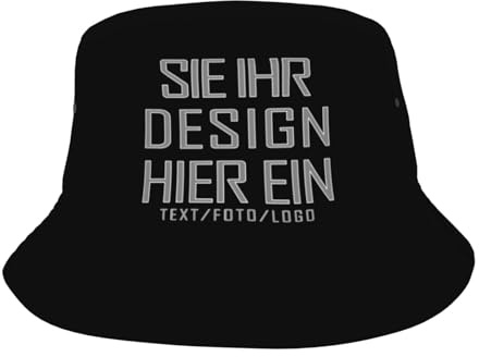 MOSGDBV Fischerhut personalisiert Sonnenhut für Herren – Selbst gestalten Sie Ihren eigenen Fischerhut mit Text, Bild oder Logo Bucket hat– Ideal für den Sommer und Outdoor-Aktivitäten