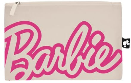 ARDITEX, Barbie Borsa Da Toilette, Astuccio da Toilette per Trucco, Beauty Case per Bambini in Tessuto con Cerniera, ideale per organizzare Cosmetici o Piccoli Oggetti, Cotone Resistente, 22,5 x 16 cm
