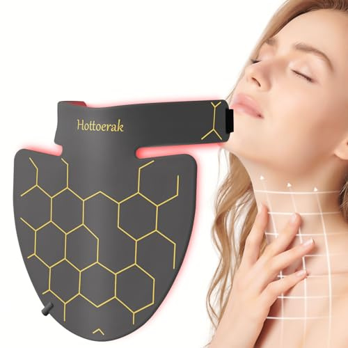 Hottoerak Rotlichtlampe, 660nm & 850nm infrarotlampe mit 3 Timer | Silikonlicht Infrarotlampe mit 5 Einstellung der Helligkeit, für den Hausgebrauch, Büro, Reisen