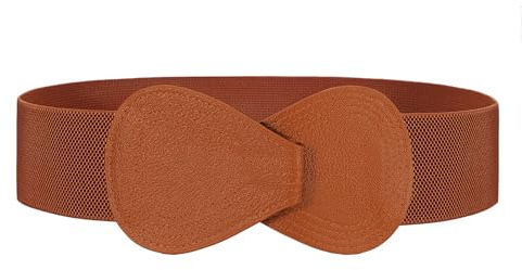 JasGood Damen Breiter Elastischer Taillengürtel Stretch Kleider Gürtel für Damen Hüftgürtel mit Modische Schnalle