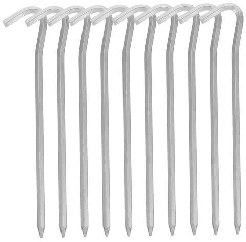 Cabilock 10 Piezas Estacas de Aluminio para Tienda de Camping de Clavos Resistentes y Antideslizantes Anclaje Jardín y Actividades Diseño Compacto y