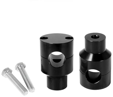 YZXOOP Riser en Alliage Réhausseurs De Guidon Moto pour VTX 1300 C 1800N 1800 Tourer Retro Valkyrie Standard Tourer, Adaptateur De Fixation Rehausseurs De Guidon Pinces De Montage(Noir,25mm)