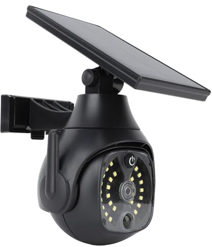 Akozon Luce di Rilevamento Solare 300lm - Lampada Sensore di Movimento Impermeabile con 3 modalità e Fotocamera Simulata per Giardino, Cortile o Sicurezza della Strada