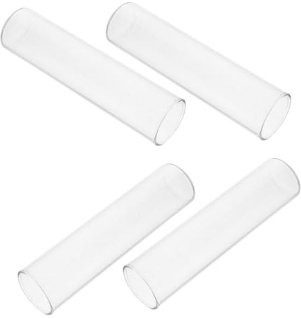 HAMPPLIES 4 Piezas Jarrón de Vidrio Transparente para Flores y Plantas Hidropónicas de Unidades Diseño Minimalista y Moderno Soporte Decorativo para Hogar y Oficina