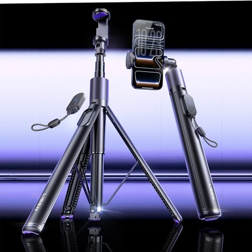 LISEN Bâtons à selfie F125, trépieds de téléphone portable pour iPhone 17 Pro Max