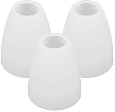 Alipis 3pcs White Plastic Lamp Shades 32mm Middle Hole Flat Top Lampshade for Floor Lamps Ceiling Fans and Pendant Lights Bulb Guard and Mini Shade for Home Lighting
