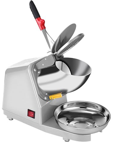 YSXXIAN Tritaghiaccio Professionale da 380 W, Macchina per Granite in Acciaio Inox con Doppia B, tritaghiaccio Elettrico ad Alta velocità per frullati, Cocktail e Bevande Fredde, 2200 Giri/Minuto