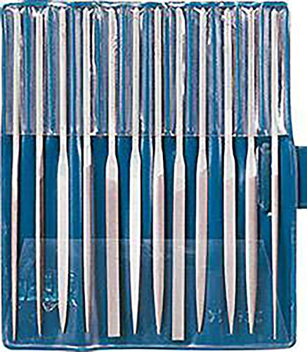 PFERD TOOLS CORRADI-Nadelfeilen-Set, 12-teilig, Schweizer Hieb 0, 200mm, 12316102 – Für die grobe Präzisionsbearbeitung kleinster Flächen, Durchbrüche, Geometrien, Profile und Radien