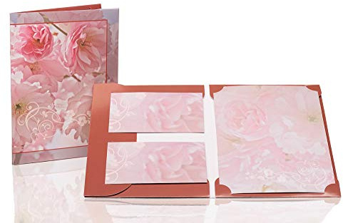 Rössler Kinder Briefpapier mit Umschlag | Geschenk für Mädchen und Jungen | Schreibset Kinder | Blüten Motivpapier | Briefpapier Mädchen und Jungen | 185 x 260 x 9mm | 1 Stück | Motiv: Blütenpracht