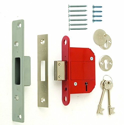 ERA Fortress BS 3621 2.5-inch/ 64mm 5 Lever Maximum Security Mortice Deadlock - Chrome Effect, Grey