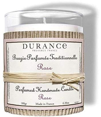 Durance Luxus Duftkerze mit Rosenduft, 40 Stunden Brenndauer
