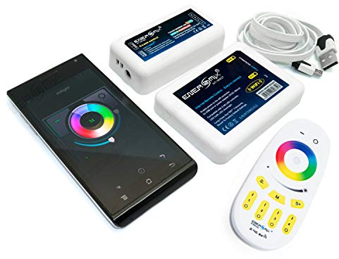 Energmix LED RGB WiFi Wlan Controller + Touch Fernbedienung // steuern Sie ihre LEDs per Smartphone oder Fernbedienung, 2469-WiFiController