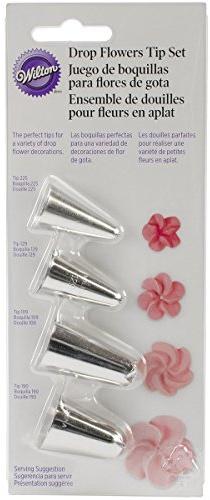 Wilton Tüllen Set Blüten, Stahl, Silber, 2.15 x 2.15 x 3.68 cm, 1 Einheiten