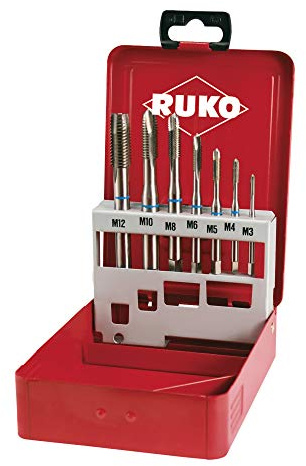 RUKO 245057 - Juego machos máquina M DIN 371/376 HSS, rectificados - Tipo B, 7 pcs.