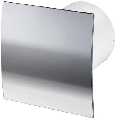 Bathroom extractor fan, diameter 100 mm, ball bearing, Silent Standard Escudo–Line System+, chrome, Ø 100 4.40 watts