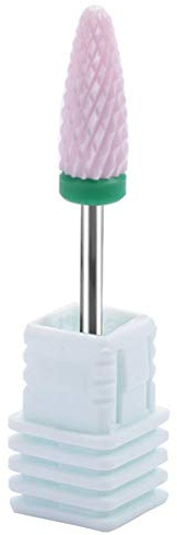 Punta trapano per unghie in ceramica, a forma di cilindro, per lucidatura unghie, strumenti per manicure, punte fini per manicure (5 tipi) (23 l)