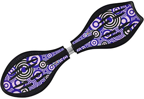 MAXOfit® Waveboard Pro Close « Lea », Charge Max.110 kg, Roues Lumineuses et Sac Inclus certifié TÜV/GS - 81cm x 23cm x 11cm