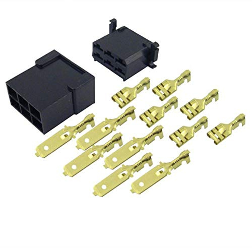 pro-Styling Universal 6-poliger sechs Kontakt Stecker Anschlussstecker 12 24 Volt KFZ PKW LKW Motorrad Trecker Oldtimer usw.