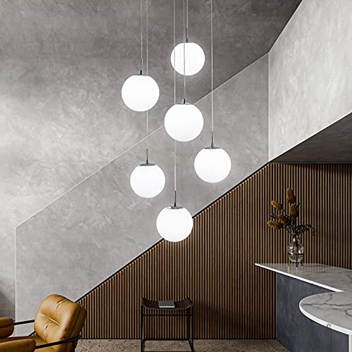 Pendelleuchte Moderne Kugel Hängelampe Weiß Metall Deckenlampe