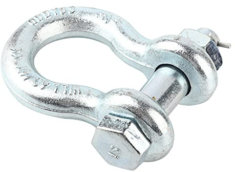 Grillete de elevación, grillete de ancla Tipo de arco galvanizado de acero de aleación resistente con piezas de máquina de elevación de barco de tuerca(4.75T) Grillete Sintetico