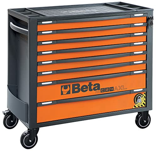 Beta RSC24AXL/8-O - Werkzeugwagen mit 8 schubladen und Anti-Kipp-System, Lange ausführung