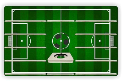 Farbklecks-Collection Musikboxregal Fussballfeld Wandregal | Für mehr als 60 Hörfiguren, Maße 78 x 48 x 6 cm, Mit speziellem Ablagefach kompatibel mit Toniebox