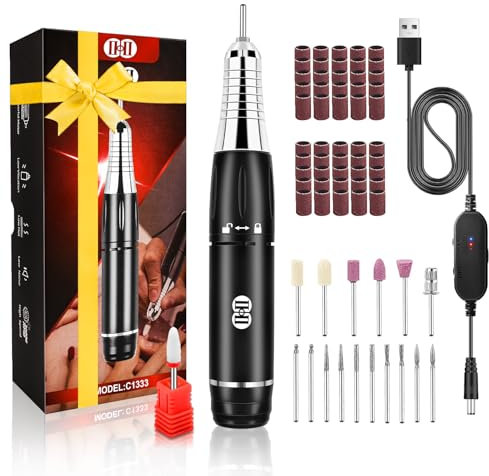 CIICII Ponceuse pour Ongles Professionnel, 30000 RPM Lime a Ongle Electrique (65Pcs Set Manucure Pedicure Electrique/ Machine Onglele Ponceuse) pour Acrylique Gel Cuticule Salon Masion Noir