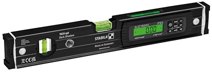 STABILA Elektronische Wasserwaage TECH 196 Dark Shadow, 40 cm, anthrazitgrau, 2 Digital-Displays, Messbereich: 0° – 360° (4 x 90°), Anzeige-Modi: °,%, mm/m, in/ft, Schutzart IP 65