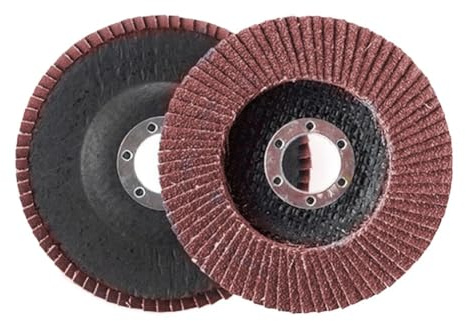 MiJunHD Fächerscheiben | Ø 100mm 4 Zoll | 60 Korn | 2 Stück Korund Schleifscheibe Schleifmopteller Lamellenschleifer Flap Disc für Metall & Holz, für Winkelschleifer Poliermaschine