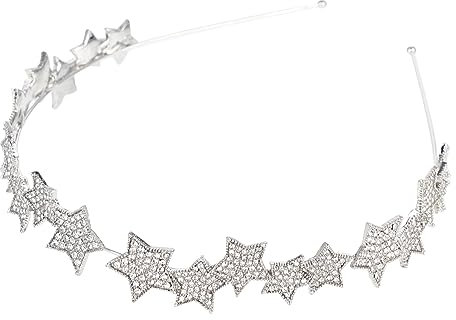 FRCOLOR Luxury Bridal Headband Star Crown Tiara Wedding Hair Accessory Lightweight for Special Occasion