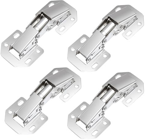 4 Cerniere Per Ante, 104 X 44mm Cucina Cerniere Per Mobili Cerniere Per Ante Armadio, Cerniere A Scomparsa Molla, Adatto A Cucina, Camera Da Letto, Armadio, Armadi Vari, Angolo Di Apertura Fino A 90°