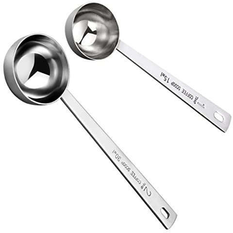 COLLBATH 2stücke Edelstahl Messlöffel Für Kaffee Und Zuckermesslöffel Mit Küchenhelfer Für Kochen Und Backen Pulvermesslöffel Für Milchtee-shops Hause