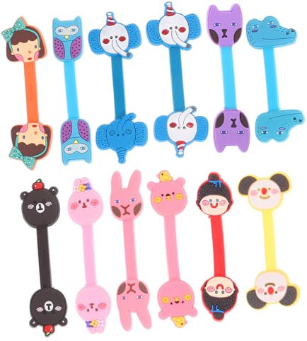 BELLIFFY 12pcs Wire Wrap Ties Cable Clips Adorable Cable Fastening Ties for Desktop