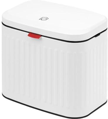Papelera de baño delgada - Papelera de baño compacta, Contenedor de basura de baño colgante | Contenedor de basura montado en la puerta del gabinete elegante de 4 l, contenedor de basura pequeño y mod