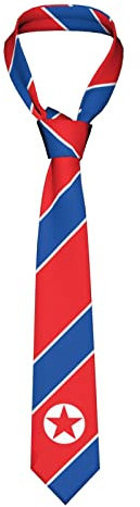 Krawattenschal Flaggenemblem Nordkoreas, Krawatten Casual Hochzeitskrawatte Mikrofaser Männer Krawatten Für Hochzeit Festliche Business