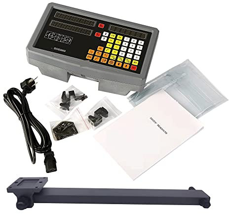 Lineare Skala mit digitaler Anzeige, SDS2MS Drehmaschine Fräsen DRO-Set 2-Achsen-Digitalanzeige KA300 Linearskala TTL 0,005 mm KA-300 Optisches Encoder-Lineal 70 mm-1020 mm für Fräs- und Drehmaschinen