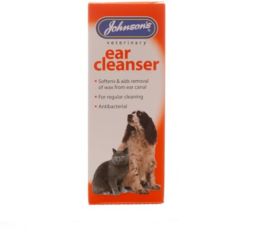 Johnson's Ear Cleanser for Dogs and Cats - Antibacterial, Wax Removal and Ear Hygiene - 50ml