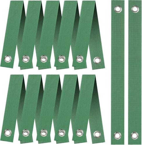 LUYANFX Attache Arbre, Attache Plante, Liens de Jardinage pour Ligatures, Sangles Tuteur avec œillets Sangle Arbre Tuteur Sangle Nylon Sangles d'arbre Résistantes aux intempéries (12 PCS)