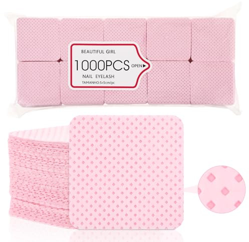 1000 Stück Zelettenrolle Fusselfrei Zelettenrolle für Nägel Nagellackentferner Fusselfreie Nägel Wattepads für Cleaner Gelnägel Nail Wipes Pads