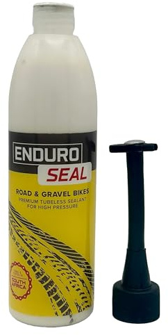 Enduro Seal Tubeless Tyre Sealant 250ml, Super Fast Acting Puncture Repair for Road and Gravel Bikes, Specifically Designed for High Pressure. (Reusable Applicator Bottle)