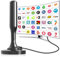 Antena de TV Interior, Antena de TV Digital Inteligente HD, Soporte 4K,108P con Canales Locales，Puede Recibir señales DVB-T2 DVB-T
