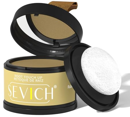 SEVICH Cipria per capelli, copertura rapida per diradare capelli grigi, sopracciglia e barba, per donne e uomini, antivento e resistente al sudore, bionda