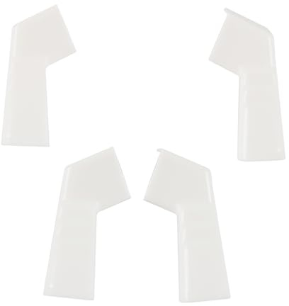 MALSSE Beccucci per grondaie per tetto gazebo, bordo gocciolante 2 sinistro e 2 destro bianco per grondaie, guide di estensione