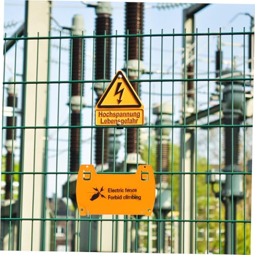 MAGICLULU 6stücke Teiliges Warnschild Für Elektrozaun Wetterfeste Kunststoffschilder Hochsichtbare Sicherheitskennzeichnung Elektrische Zaun Warnhinweise Robust Für Außenbereiche