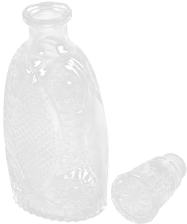 LIFKOME Decantador de Vidrio Transparente con Diseño Artístico y Superficie Lisa para Whisky y Vino para Bares Restaurantes y Eventos Sociales