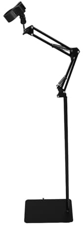 NOLITOY Support de Sèche-Cheveux sur Pied Réglable avec Bras Pliable et Pince Antidérapante Support Mains Occupées Compact pour Salle de Bain et Salon Compatible Portable et