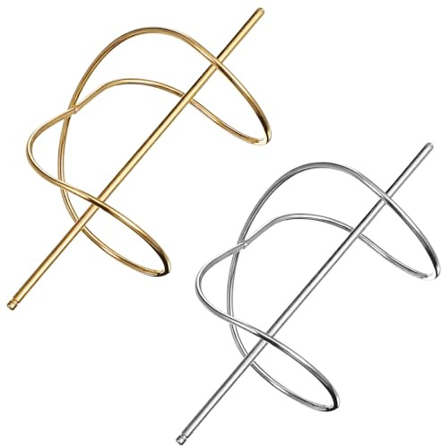 Zerodeko 2pcs Hair Pins Metal Hair Slides Alloy Clips for Women Elegant Vintage Design with Anti-slip Feature Accessories and Secure Hold
