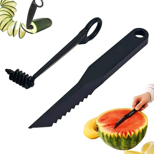 Spiral Cutter For Veggies,Spiral Potato Cutter,Potato Spiral Cutter,Kitchen Spiral And V-Shaped Tools, Fruits And Vegetable Carving Knife, Manual Screw Peelers Dining Tooling
