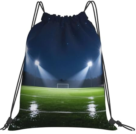 CNTDBU Stadion-Flutlicht-Nacht-Rucksack, wasserdicht, leicht, für Fitnessstudio, Sport, lässiger Kordelzug-Rucksack für Reisen, Wandern