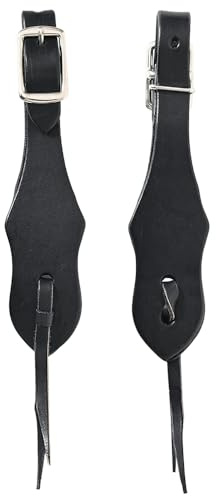 HILASON Black 3/4 Slobber Straps for Rein-Water Loop Ties Quick Change Buckle | Horses Leather Strap
